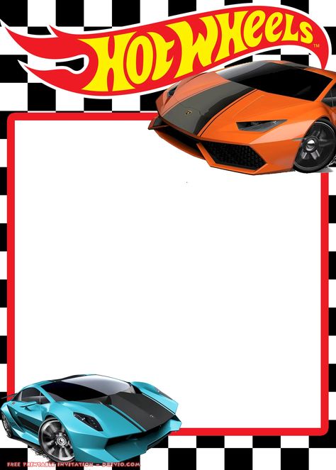 FREE Hot Wheels Lamborghini Invitation Templates | | Download Hundreds FREE PRINTABLE Birthday Invitation Templates Hot Wheel Printables, Lamborghini Coloring Pages, Hot Wheels Invitations, Peppa Pig Invitations, Hotwheels Birthday Party, Birthday Party Invitations Free, Cars Invitation, Cars Birthday Invitations, Hot Wheels Party