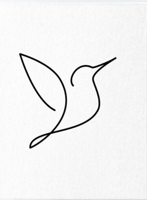 Hummingbird Simple Tattoo, Cute Designs To Draw, Simple Line Drawings, Knit Ideas, Line Art Tattoos, Easy Doodle Art, Tattoo Art Drawings, Line Art Design, 수채화 그림