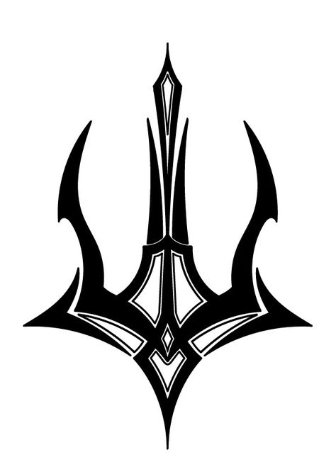 Nemesis Symbol, Fantasy Symbols Design, Shield Design Concept, Fantasy Symbols, Seal Tattoo, Trident Tattoo, Mystical Tattoos, Skull Stencil, Cool Symbols