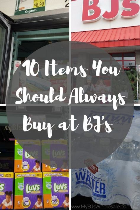 Wondering what the best items to buy at BJ's Wholesale club are? Here is a list of the 10 Must buy items at BJ's Wholesale Club. Bulk Shopping, Bjs Wholesale, Living Within Your Means, Spending Plan, Reselling Business, Buying In Bulk, Money Saving Hacks, Buying Stuff, Thrifty Living