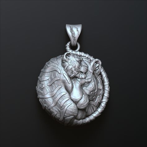 Tigers Pendant 3D print model 🏷️The link to order is in bio. #tiger #pendant #jewellery #jewelry #3dmodel #animal #3d #digitalart #digital Tiger Pendant, Organic Jewelry, 3d Printable, Print Models, 3d Projects, 3d Animation, 3d Print, Tigers, Panther