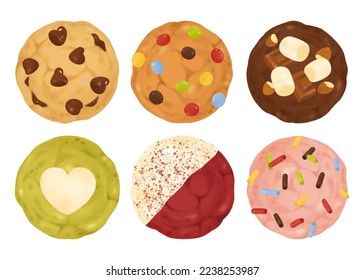 Collection Decorated Cookies Chocolate Chip Candied Stock Illustration 2238253987 | Shutterstock Cute Cookie Drawing, How To Make Crumble, Cookie Character, Cookies Illustration, Cookie Illustration, Sprinkles Cookies, Chocolate Illustration, Cookie Drawing, Cookies Chocolate Chip