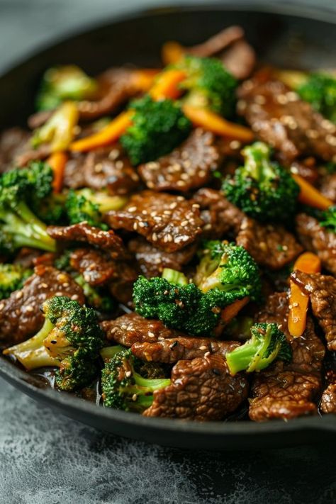 Looking for a delicious dinner idea? Try this flavorful beef and broccoli stir-fry recipe! This quick and easy dish is perfect for busy weeknights. Tender beef strips, crisp broccoli florets, all coated in a savory sauce - what's not to love? You can have this satisfying meal on the table in no time. Check out our beef and broccoli recipe today for a tasty homemade takeout alternative that your whole family will enjoy. The Best Beef And Broccoli, Black Pepper Beef And Broccoli, Meal Ideas Steak, Beef And Broccoli Yakisoba, Instant Pot Beef And Broccoli Stew Meat, Beef And Brocolli Ramen Stir Fry Recipes, Beef Broccoli Mushroom Recipes, Tender Beef And Broccoli, Beef And Broccoli Stir Fry Marinade