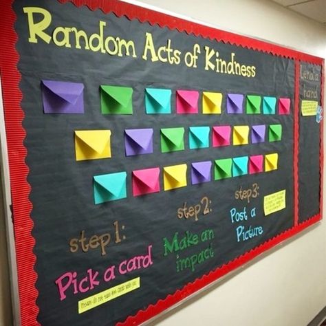 Bulletin Boards Ideas for Teachers and Classrooms (high school, primary school, kindergarten, pre-k, middle school etc) #classroombulletinboards #schoolbulletinboards #bulletinboards #teacherbulletinboards #motivationalbulletinboards #classroomdecor Kindness Bulletin Board, Church Bulletin Boards, Resident Assistant, Ra Ideas, Bulletin Board Ideas, Church Bulletin, Classroom Bulletin Boards, School Bulletin Boards, Acts Of Kindness