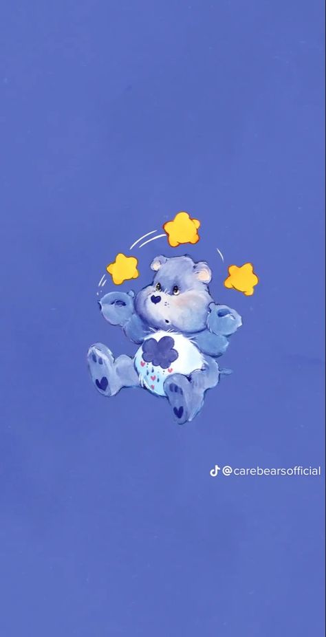 Care Bear Lockscreen, Grumpy Care Bears Aesthetic, Grumpy Care Bear Wallpaper, Grumpy Bear Wallpaper, Grumpy Care Bear, Sunshine Bear, Care Bears Vintage, The Care Bears, Grumpy Bear