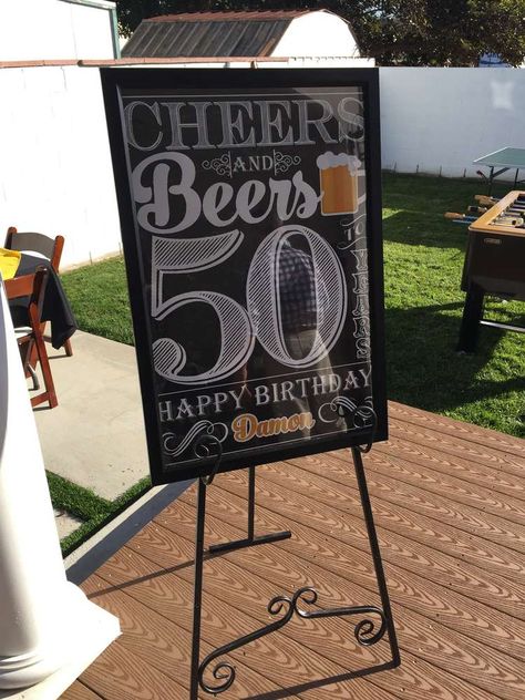 Craft Beer Themed Birthday Party, Mens 65 Birthday Party Ideas, 50thbirthday Party Ideas Men, Brewery 40th Birthday, 40th Birthday Brewery Party, Brewery Birthday Party Ideas, 50th Birthday Party Themes For Men Ideas, Guys 50th Birthday Party Ideas, Cheers And Beers To 50 Years Party Ideas