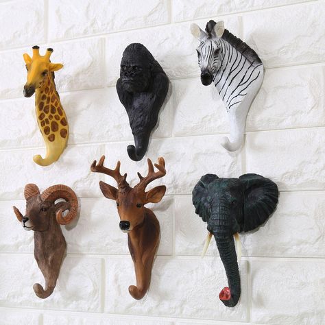 Delicate decor your home provided by daisy433 are to help us making our house more beautiful. decorate a room of small items, or decorate home of bright colors, find your retro single wall hook / hanger animal shaped coat hat hook heavy duty, rustic,recycled, decorative gift cafe bar on DHgate. Animal Head Wall Decor, Animal Hooks, Animal Head Wall, Retro Cafe, Retro Ornaments, Hat Hanger, Hanger Home, Hook Hanger, Hat Hooks