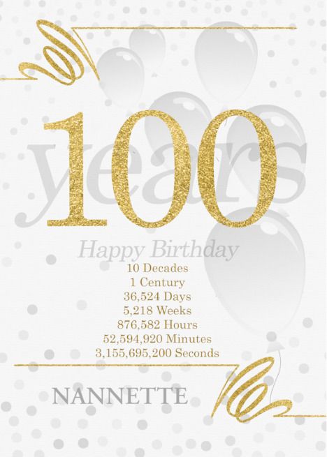 100th Birthday in Days Weeks Minutes with Name NO REAL GLITTER card Birthday Card Craft, 100th Birthday, Name Card, Glitter Cards, Card Card, Name Cards, Cute Cards, Card Craft, Gold Glitter