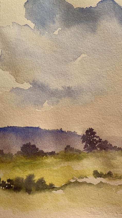 Light And Shadow Watercolor, Watercolor Art Landscape, Art Landscape, Watercolor Painting, Watercolor Art, Watercolor Paintings, Paintings, Drawings, Color