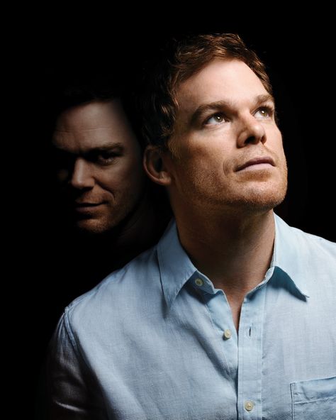 Dexter. This picture is a perfect depiction of what the show is about. A regular guy with a dark side...very dark. Last season's cliffhanger... Dark Passenger, Michael C Hall, Dexter Morgan, Tv Characters, Dexter, Tv Movies, Favorite Tv Shows, Beautiful People, Passenger