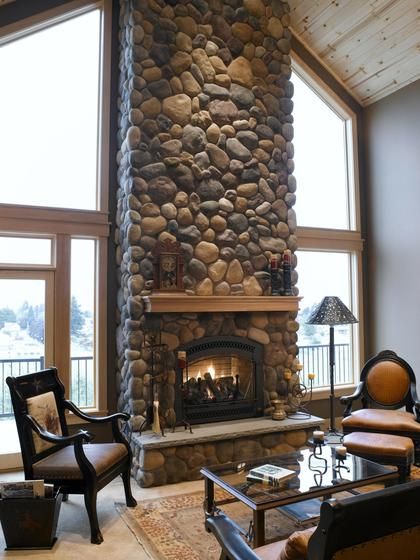 river rock fireplaces pictures | ... Décor: Five Important Decisions in Designing a Stone Veneer Fireplace Farmhouse Fireplace Ideas, Stone Veneer Fireplace, Rustic Stone Fireplace, Stone Veneer Wall, Stone Fireplace Designs, River Rock Fireplaces, Eldorado Stone, Fireplace Pictures, Rock Fireplaces