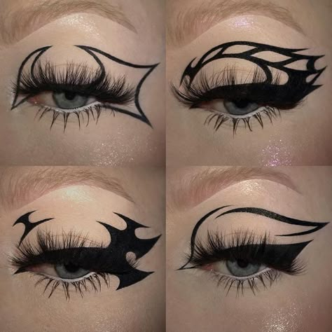 Goth Eye Makeup, Sarah Marie, Graphic Makeup, Rave Makeup, Swag Makeup, Emo Makeup, Eye Makeup Designs, Dope Makeup, Edgy Makeup