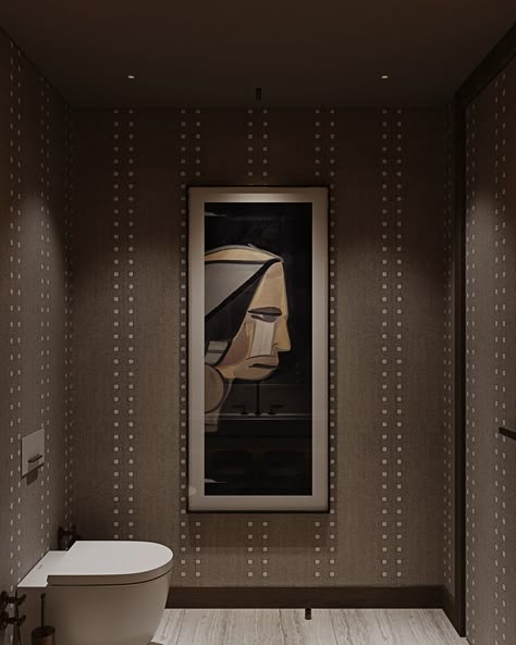 Istinye G House // Powder room :: Behance Luxury Powder Room Design, Modern Powder Room Design, Powder Room Modern, Luxury Powder Room, Modern Powder Room, Luxury Powder, Kitchen Renovation Inspiration, Luxury Toilet, Spa Interior Design