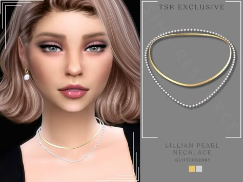 The Sims Resource - Lillian Pearl Necklace Cc Patreon, Sims Stories, Accessories Necklaces, Woman Necklace, Layered Pearl Necklace, Sims Games, Snowflake Necklace, Sims Four, Crystal Snowflakes