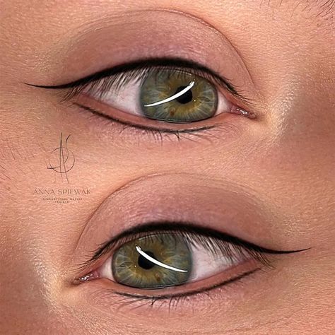 Lash Line Eyeliner, Eyelid Tattoo, Lower Eyeliner, Tattooed Eyeliner, Pmu Eyeliner, Mystical Makeup, Lip Blush Tattoo, Blush Tattoo, Makeup For Special Occasions