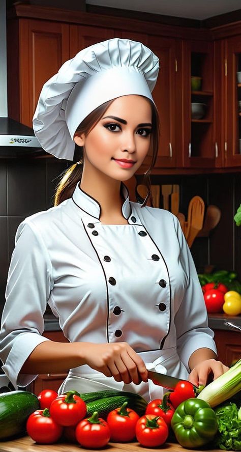 Female Chef, Photo Apps, Cool Pics, Portrait Photo, Photo Lab, Cooking And Baking, Photo Editing, Lab, Chef