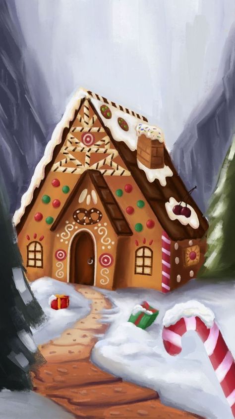 Themes To Draw, List Of Themes, Hansel And Gretel House, Infinite Painter, Cute Easy Doodles, Easy Canvas Art, Winter Painting, Bullet Journal Design Ideas, House Drawing