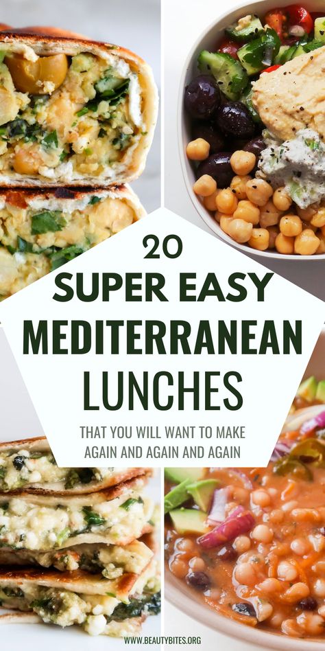 Mediterranean Lunch Ideas For Work, Mediterranean Lunch Ideas, Mediterranean Lunches, Mediterranean Lunch, Diet Lunch Ideas, Lunch Ideas For Work, Mediterranean Recipes Healthy, Mediterranean Diet Recipes Dinners, Mediterranean Diet Meal Plan