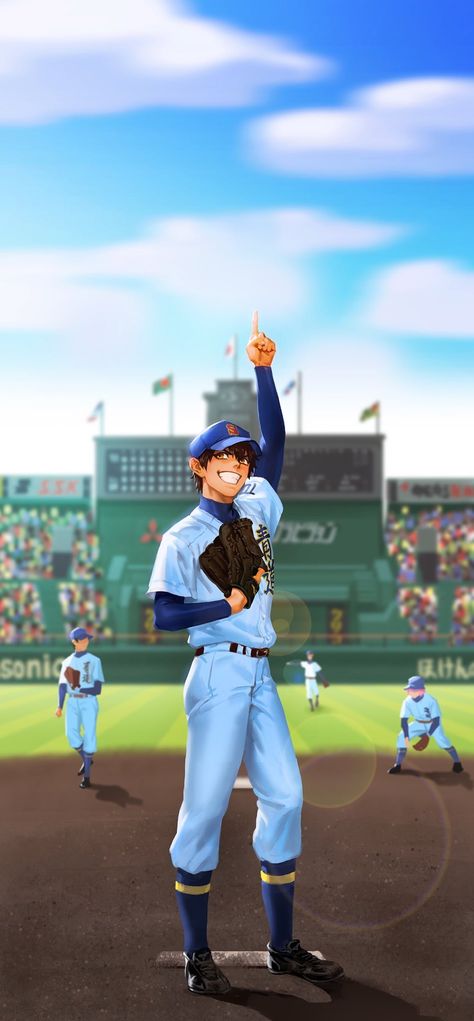 Diamond No Ace Fanart, Bola Kasti, Baseball Fanart, Diamond No Ace Sawamura, Okumura Koushuu, Pingu Memes, Sawamura Eijun, Miyuki Kazuya, Diamond No Ace