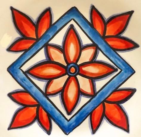 Ceramic Tile Art, Pencil Drawings For Beginners, Collectible Pottery, Ancient Paintings, Folk Art Flowers, Pichwai Paintings, Islamic Art Pattern, Blue Pottery, Hand Embroidery Design Patterns