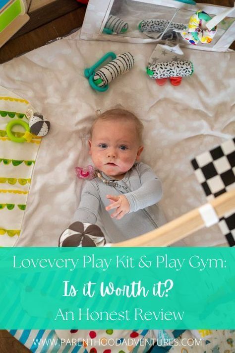 Is the popular Lovevery Play Kit and Lovevery Play Gym truly worth the money? Here's an honest review from a mother who has tried out both for months. Developmental Stages, Do Baby, Play Gym, Baby Gym, Brain Development, Organic Cotton Baby, Plastic Toys, Baby Registry, Tummy Time