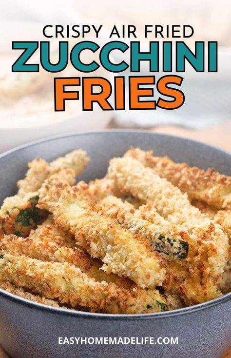 Zucchini Fries Air Fryer, Air Fried Zucchini, Golden Zucchini, Fries Air Fryer, Fries In The Air Fryer, Best Zucchini, Fried Zucchini, Air Fryer Recipe, Wholesome Snacks