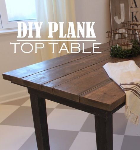 Table Top Redo, Diy Dining Room Table, Dining Table Makeover, Plank Table, Diy Table Top, Farmhouse Kitchen Tables, Diy Dining Table, Diy Farmhouse Table, Diy Dining