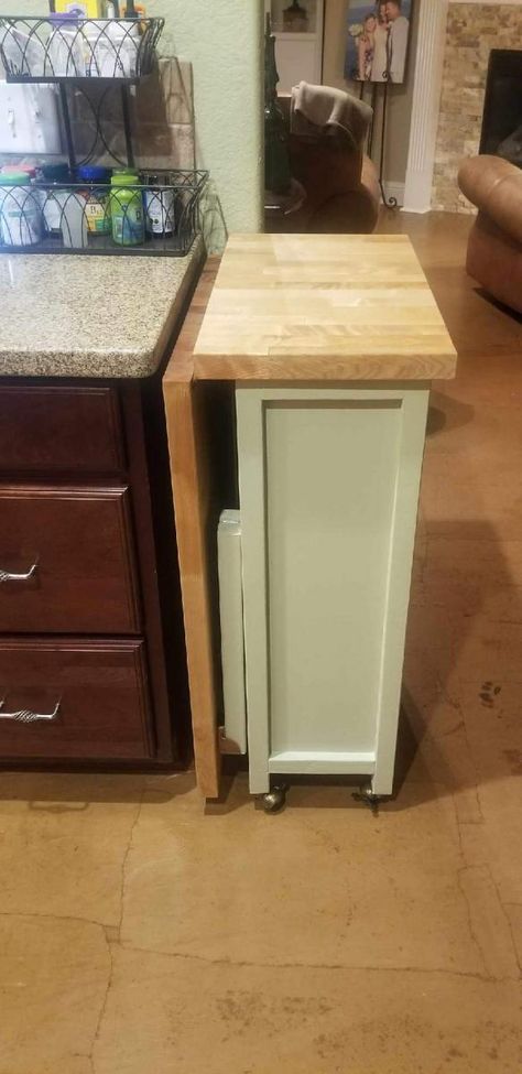 Kitchen Island Drop Down Table, Drop Down Island Table, Convertible Kitchen Island, Drop Down Kitchen Island, Small Kitchen Island Table Ideas, Mobile Kitchen Islands, Murphy Kitchen Island, Rv Kitchen Island, Drop Down Countertop