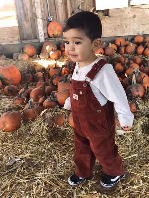 Toddler Boy Overalls Outfit, Baby Pumpkin Patch Outfit, Overall Fall Outfits, Boy Overalls Outfit, Boy Overall Outfits, Pumpkin Patch Outfit Kids, Toddler Boy Overalls, Christmas Photos Outfits, 1st Birthday Outfit Boy