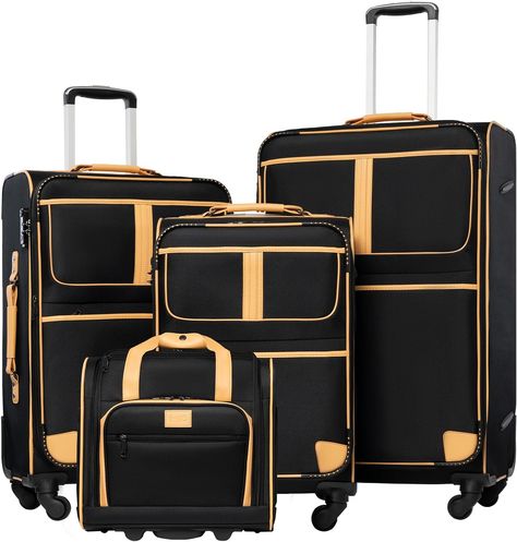 😍The set offers a 15-inch underseat rolling bag,a 20-inch carry-on luggage,a 24-inch checked medium luggage, a 28-inch checked large luggage.The 24-inch and the 28-inch one are expandble, while the 20-inch features a front compartment. Multiple front zippered pockets for travel meets your different storage requirements. 🛒🍀 ENJOY THE DEAL TODAY, CLICK THE LINK NOW 🍀🛒 Stylish Luggage, Rolling Bag, Large Luggage, Best Luggage, Suitcase Set, Travel Safety, Luggage Sets, Carry On Luggage, Disney Cruise