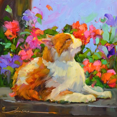 Unicorn Painting, Oil Painting Inspiration, Art Mignon, Oil Painting Portrait, Oil Painting Flowers, Arte Animal, Master Plan, Cat Painting, Painting Abstract