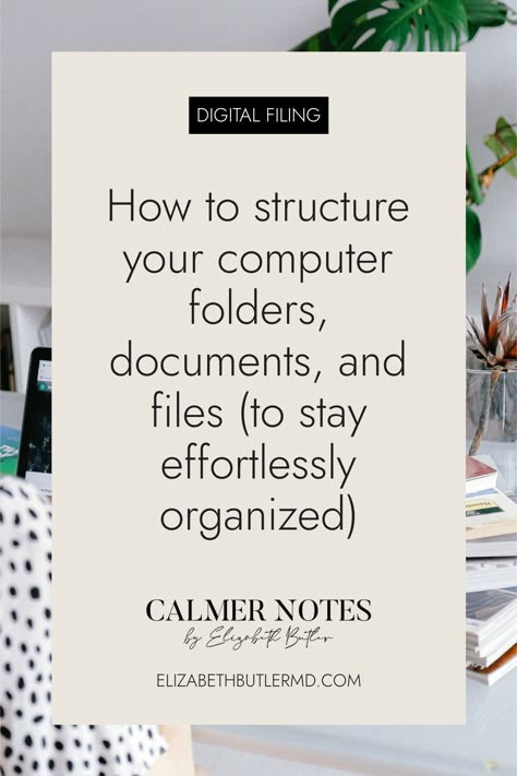 Work Filing System, Work Notebook Organization, Organize Computer Files, Digital Filing System, Computer Organization, Work Hack, Organizing Time Management, Free Planner Printables, Computer File