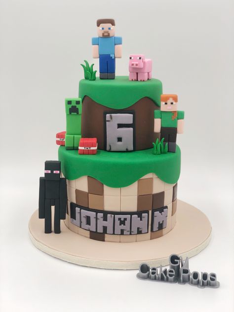 Minecraft 8 Cake, Mind Craft Birthday Cake, Minecraft Birthday Cakes Ideas, Minecraft Themed Cake, Minecraft Fondant Cake, Birthday Cake 6 Boy, Minecraft Cakes For Boys Birthdays, Minecraft Bday Cake, Lego Minecraft Cake