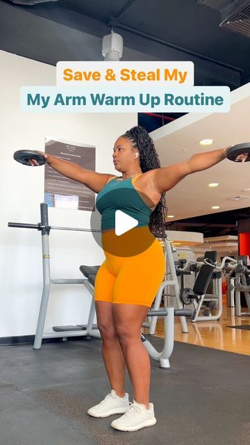 KELSEY ELLIS ✪ BODY POSITIVE FITNESS COACH on Instagram: "Bestie’s don’t let other besties skip the warm up! 🔥

Save this video and steal my arm day warm up routine 💪🏾 

A proper warm up becomes more and more critical as you age. I don’t know about you but it’s easier to pull a muscle these days (like an ab or rib from sneezing 😅)

You can do this arm warm up routine 3 different ways and modify it for any level:
1. Bodyweight only (go weightless but focus on the movements.
2. Light dumbbells (1-3lbs)
3. Light plates (~2.5kg)

I love to do these 10 warm up exercises before starting my arm workout. It gets my muscles toasty, increases my range of motion (which is especially important as I have a weak rotator cuff from many years of softball) and of course prevents injury!

I recommend go Light Plates, Body Positive Fitness, Warm Up Exercises, Warm Up Routine, Arm Day, Rotator Cuff, Workout Warm Up, Body Positive, Fitness Coach