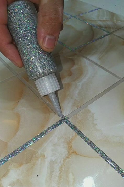 Bathroom Wall Coverings, Glitter Tiles, Glitter Grout, Diy Fails, Modern Closet, Kitchen Remodel Inspiration, Handmade Projects, Modern Kitchen Design Open Concept, Kitchen Remodel Before And After