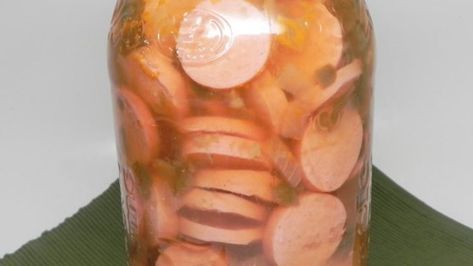 This was used as a pickled eggs recipe at Michigan Tech. It's great when served with a cold beer, eh! Pickled Bologna Recipe, Pickled Sausage Recipe, Pickled Bologna, Pickled Meat, Pickled Sausage, Quick Pickled Radishes, Bologna Recipes, Pickled Hot Peppers, Pickled Eggs Recipe