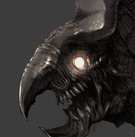 Crow Demon FullColor by ManiacPaint on DeviantArt Crow Monster, Female Scarecrow, Crow Demon, Weird Friends, Qrow Branwen, Demon Souls, Alien Concept, Character Design Sketches, Alien Concept Art