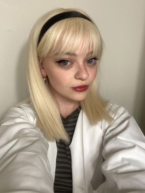 Spiderman Gwen Stacy Costume, Gwen Stacy Halloween Costume, Gwen Stacy Makeup, Spider Gwen Makeup, Gwen Stacy Hair, Gwen Stacy Haircut, Gwen Stacy Outfits, Gwen Stacy Emma Stone, Gwen Stacy Costume