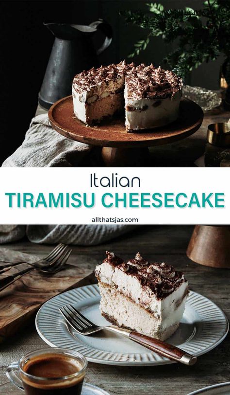 Ricotta Cheesecake Recipes, Tiramisu Cheesecake Recipe, Pie Night, Italian Love Cake, Holiday Cheesecake Recipes, Tiramisu Recipes, Classic Holiday Desserts, Holiday Cheesecake, Italian Desserts Easy