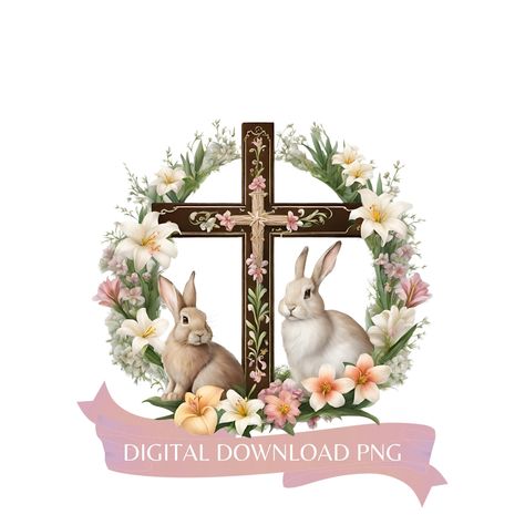 Easter Lilies, Easter Resurrection, Easter Rabbits, Easter Lily, Easter Png, Easter Cross, Easter Rabbit, Crafts Ideas, Easter Decor