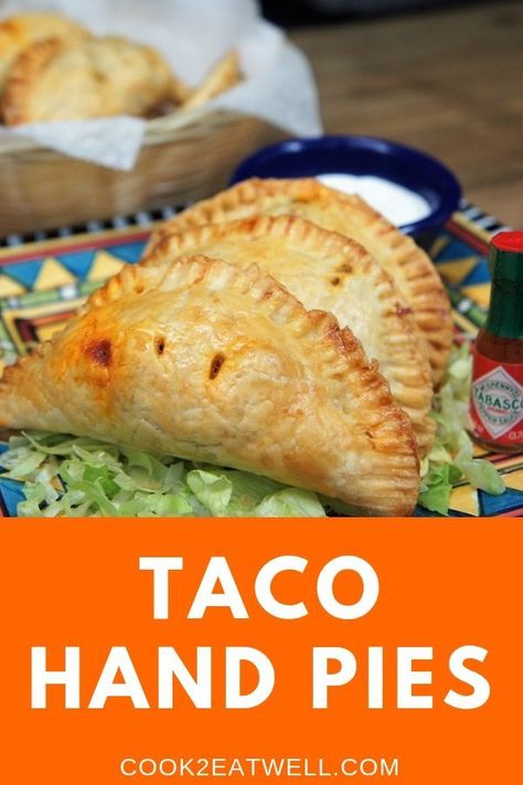 Meatballs And Pie Crust, Homemade Hand Pies Savory, Taco Empanadas Recipe, Pizza Dough Hand Pies, Pampered Chef Hand Pie And Pocket Maker Recipes, Hand Meat Pies Recipes, Pot Pie Hand Pie, Hand Held Meat Pie Recipe, Brisket Empanadas