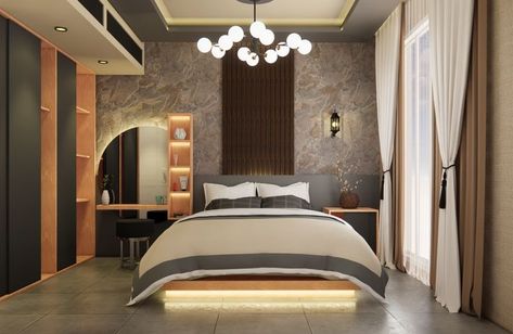 Interior design modern bedroom ideas for your home in 12 sqm bedroom 70s Architecture Bedroom, Interior Design Architecture, Interior Decoration, Design Architecture, Home Studio, Interior Design Services, Modern Bedroom, Interior Architecture Design, Bedroom Interior