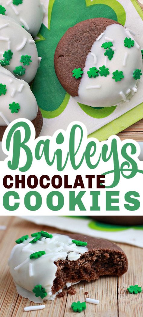 Scout Recipes, Best Cookie Recipe Ever, Chocolate Marshmallow Cookies, Chocolate Baileys, Chocolate Chip Shortbread Cookies, St Patrick's Day Cookies, Baileys Recipes, Soft Cake, Toffee Cookies