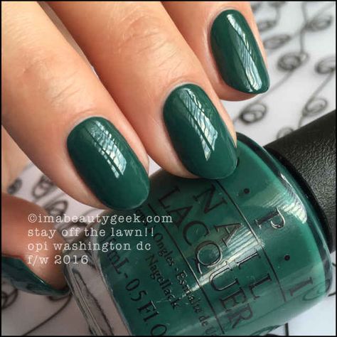 OPI Stay Off The Lawn!! – OPI Washington DC Fall/Winter 2016 Opi Greens, Opi Green Nail Polish, Opi Stay Off The Lawn, 2016 Grunge, Opi Green, Cooking Fails, Opi Nail Colors, Nails Opi, Fun Nail Colors