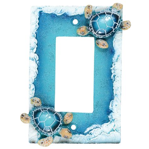 Sea Turtles Rocker Plate Sea Turtle Bathroom, Turtle Accessories, Turtle Bathroom, Coastal Dinnerware, Coastal Bedroom Furniture, Comfy Room, Ocean Ideas, Sea Turtle Design, Bathroom Redecorating