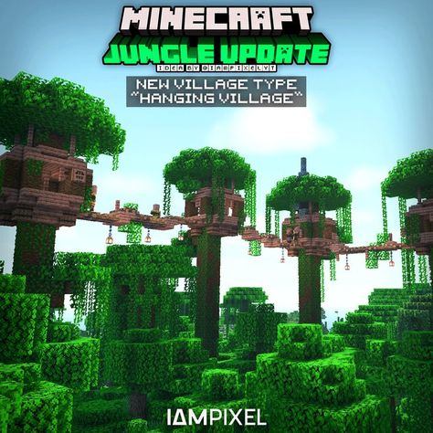 ☝🏼 Tap this picture for Full Trailer! ☝🏼 Minecraft Jungle House, Minecraft Oasis, Minecraft Treehouses, Minecraft Castle Blueprints, Minecraft Tree, Case Minecraft, Minecraft Houses Survival, Minecraft Interior Design, Jungle House