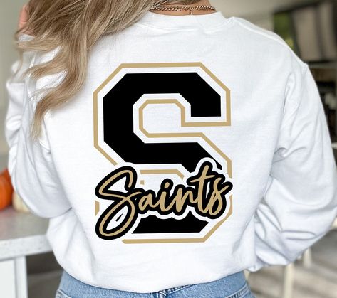 Nfl Nails, Saints Tshirt, Saints Shirts, Svg For Shirts, Cheer Svg, Saints Football, Football Images, Tiger Shirt, Amazon Merch