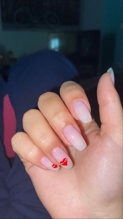 Heart With Eyes, Super Cute Nails, Cute Gel Nails, Short Nail Designs, Heart Nails, Coffin Nails Designs, French Tip Nails, Heart Eyes, Nails Ideas