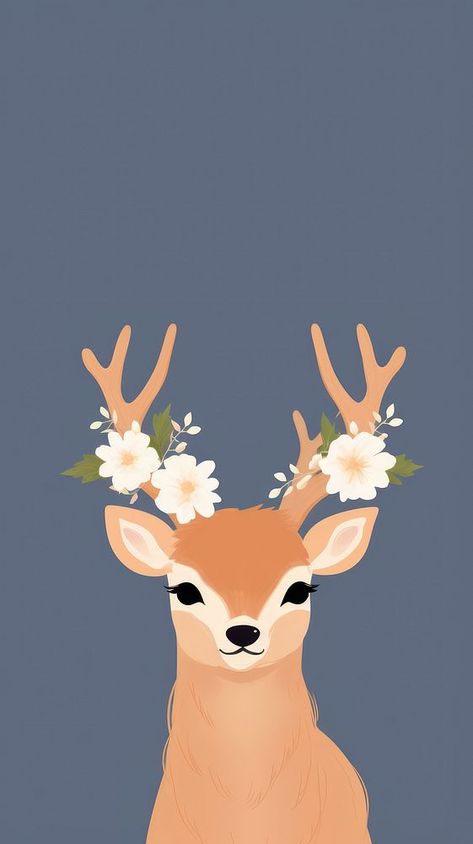 Deer selfie cute wallpaper animal wildlife cartoon. | premium image by rawpixel.com / Tanat Chittirungsan Plant Iphone Wallpaper, Iphone Wallpaper Cute, Deer Cartoon, Deer Wallpaper, Selfie Cute, Wild Animal Wallpaper, Cute Images For Wallpaper, Aesthetic Illustration, Summer Wallpapers