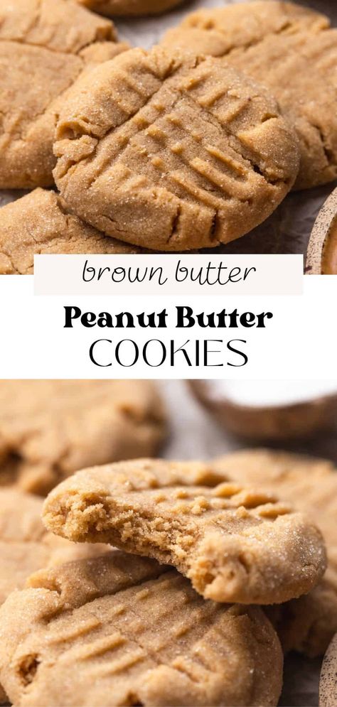 Chewy Peanut Butter Cookie Recipe, I Lost 100 Pounds, Brown Butter Cookies, Chewy Peanut Butter Cookies, Healthy Food Menu, Chill Time, Lost 100 Pounds, Browned Butter, Butter Cookies Recipe